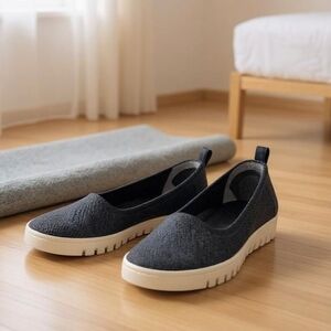 Vionic Black Flats Comfortable Loafers